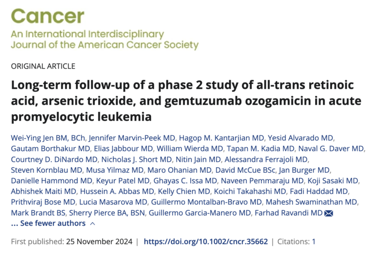 Long-term follow-up for patients with APL